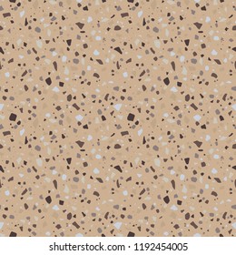 Earthy Terrazzo Seamless Pattern - Abstract Terrazzo design in earthy neutral colors
