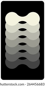 Conectores de tons terra: abstrato gradiente vertical de formas entrelaçadas em marrom e cinzas - Ideal para marca natural, design industrial e fundos digitais sofisticados.
