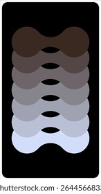 Earthy Tone Connectors: Abstract Vertical Gradient of Interlocking Shapes in Browns and Greys – Ideal for Natural Branding, Industrial Design, and Sophisticated Digital Backgrounds.