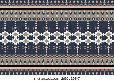 Textura De Patrón Étnico Sin Costuras De Tono Terroso. Impresión geométrica navajo, ornamento decorativo rústico. Patrón geométrico Abstractas. Ornamento de patrón nativo americano para el diseño de ropa