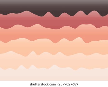 Earthy Tones Gradient Waves: Minimalist Desert-Inspired Design