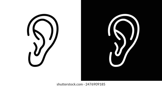 Earvector icon set on white background.