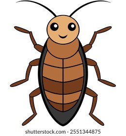 Ilustración vectorial plana del insecto de Earwig en un fondo blanco