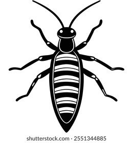 Ilustración vectorial plana del insecto de Earwig en un fondo blanco