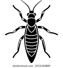 Ilustración vectorial plana del insecto de Earwig en un fondo blanco