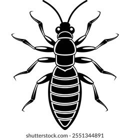 Ilustración vectorial plana del insecto de Earwig en un fondo blanco