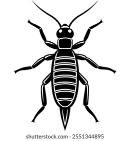 Ilustración vectorial plana del insecto de Earwig en un fondo blanco