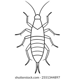 Ilustración vectorial plana del insecto de Earwig en un fondo blanco