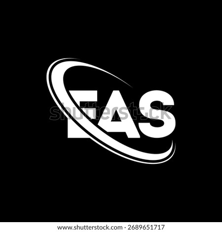 EAS logo. EAS letter. EAS letter logo design. Intitials EAS logo linked with circle and uppercase monogram logo. EAS-typography for technology, business and real estate brand.