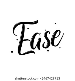 ease text on white background.