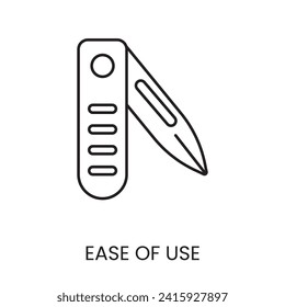 Ease of use, Swiss knife linear icon in vector