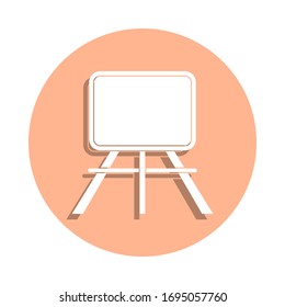 Easel badge icon. Simple glyph, flat vector of art and painting icons for ui and ux, website or mobile application