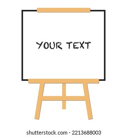 Easel with blackboard. Vector Illustration.