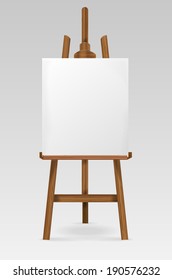 Easel with blank canvas