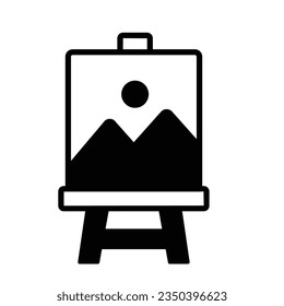 Easel board Vector icon which can easily modify or edit


