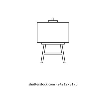 Easel, icono de lienzo. Ilustración vectorial.