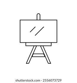 Easel, canvas icon.vector flt black linear illustration for web and app..eps