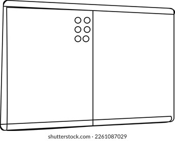 Easel. Editable outline sketch icon.