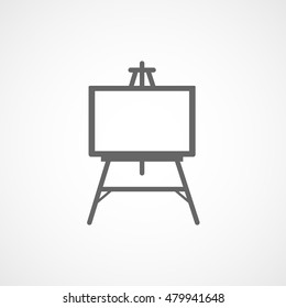 Easel Flat Icon On White Background