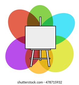 Easel Icon, Art Symbol, Art Studio Logo. Vector EPS10