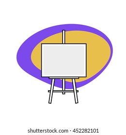 Easel Icon, Art Symbol. Vector Illustration