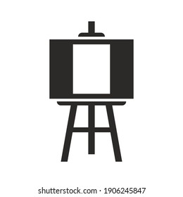 Easel icon. Canvas. Art. Vector icon isolated on white background. 