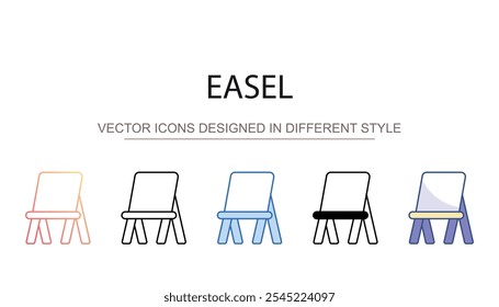 Easel icon design with white background stock illustration