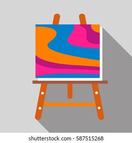 Easel icon. Flat illustration of easel vector icon for web