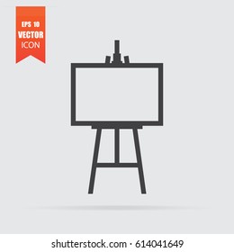 Easel icon in flat style isolated on grey background. For your design, logo. Vector illustration.
