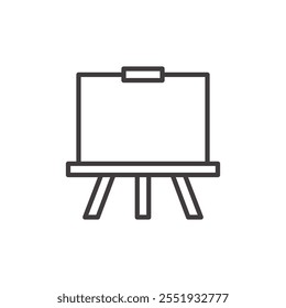 Icono del caballete aislado en el fondo blanco. Icono de Vector.