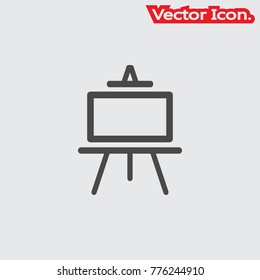 Easel icon isolated sign symbol and flat style for app, web and digital design. Vector illustration.