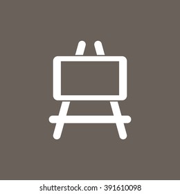 Easel Icon on Dark Gray Color. Eps-10.