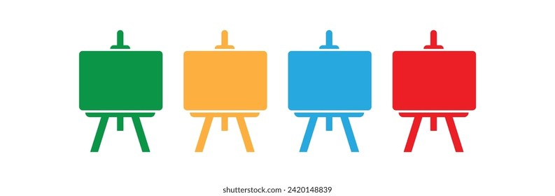 easel icon on white background