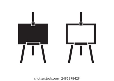 easel icon on white background