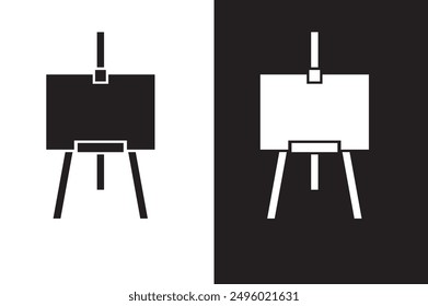 easel icon on white background