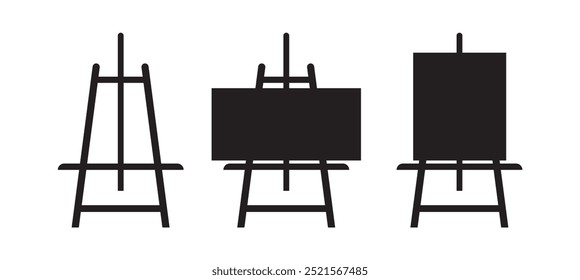 easel icon on white background