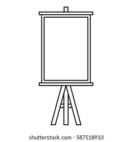 Easel icon. Outline illustration of easel vector icon for web