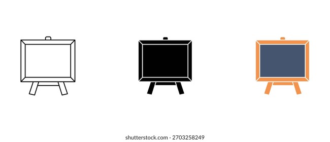 Easel icon set vector on white background, art and education concept symbol.
