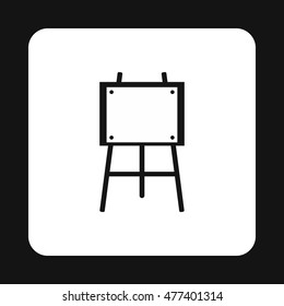 Easel icon in simple style on a white background