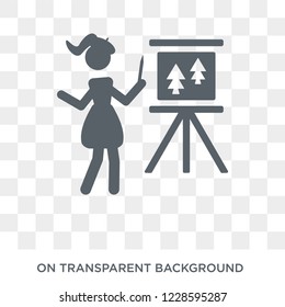 Easel icon. Trendy flat vector Easel icon on transparent background from Activity and Hobbies collection. 