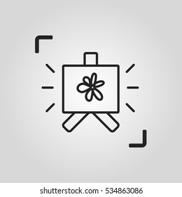 Easel icon vector illustration, one of a set of web icons. EPS10