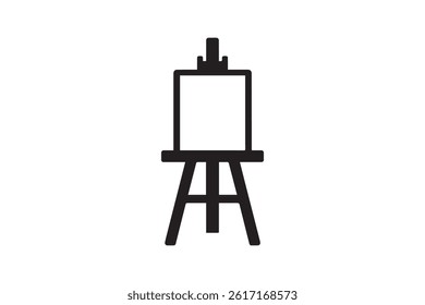 Easel icon vector silhouette isolated in white background