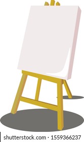 Easel, illustration, vector on white background.