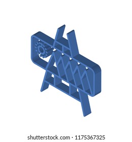 Easel isometric left top view 3D icon