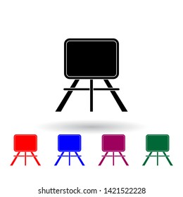 easel multi color icon. Elements of art and painting set. Simple icon for websites, web design, mobile app, info graphics