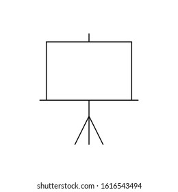 Easel outline icon. Symbol, logo illustration for mobile concept and web design.