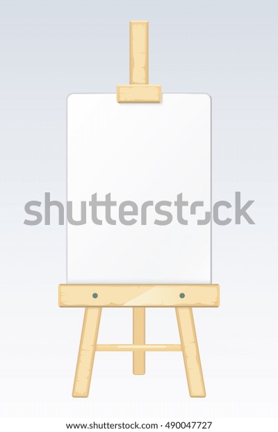 Easel Painting Desk Drawing Board Blank Stock Vector Royalty Free