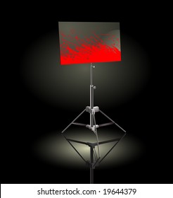 Easel Painting. Tripod artwork.