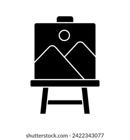 Easel stand for art class pixel perfect linear ui icon color editable