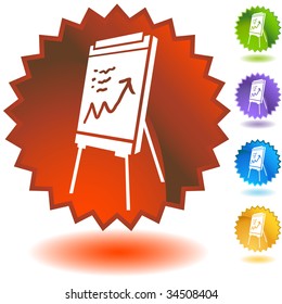 easel stand icon badge